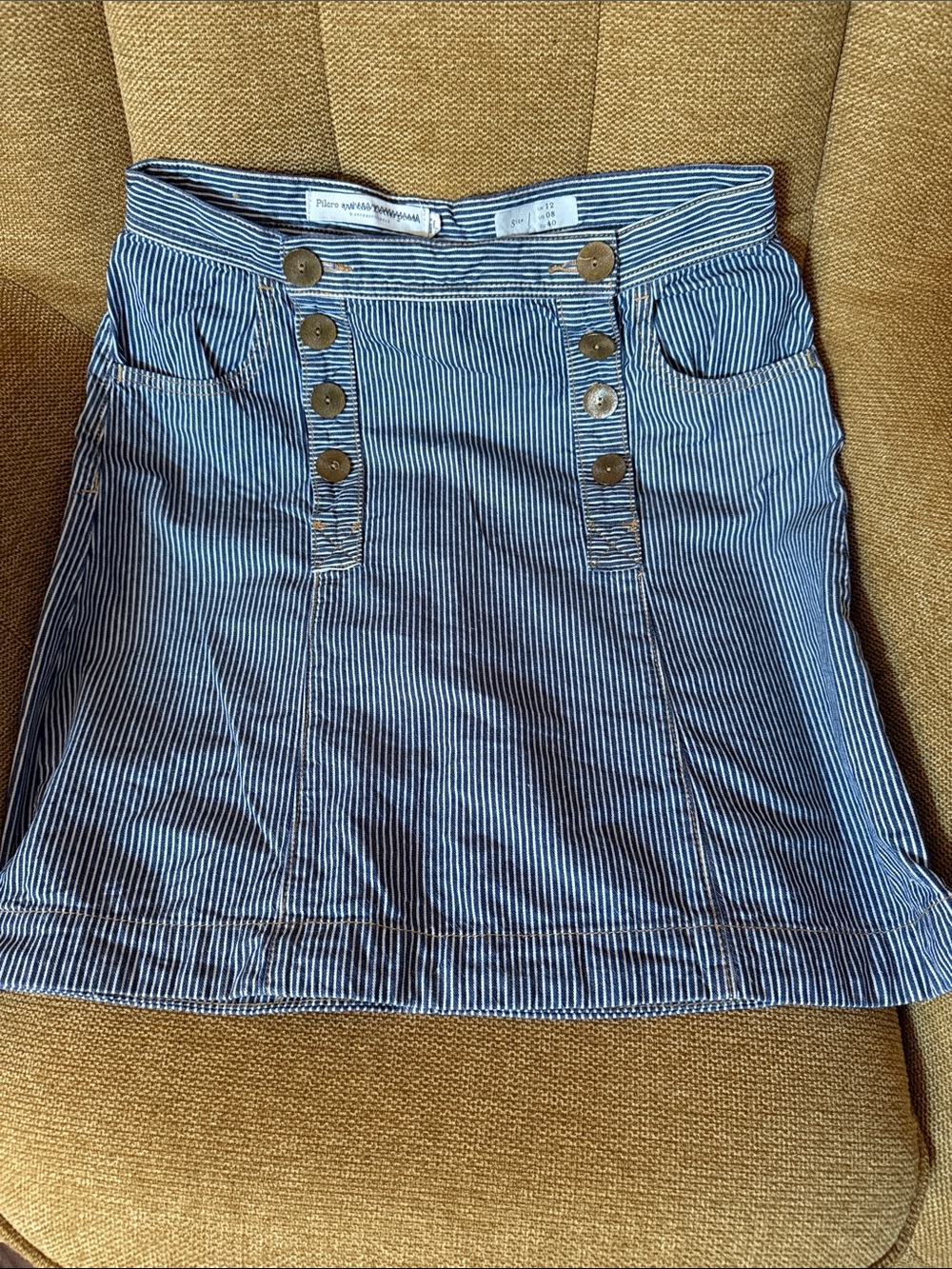 Pilcro pinstriped skirt